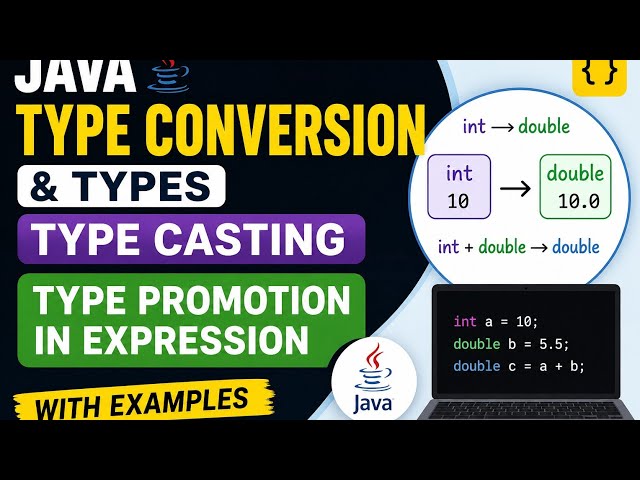  Learn Java Type Conversion, Type Casting & Type Promotion in the easiest way with simple examples