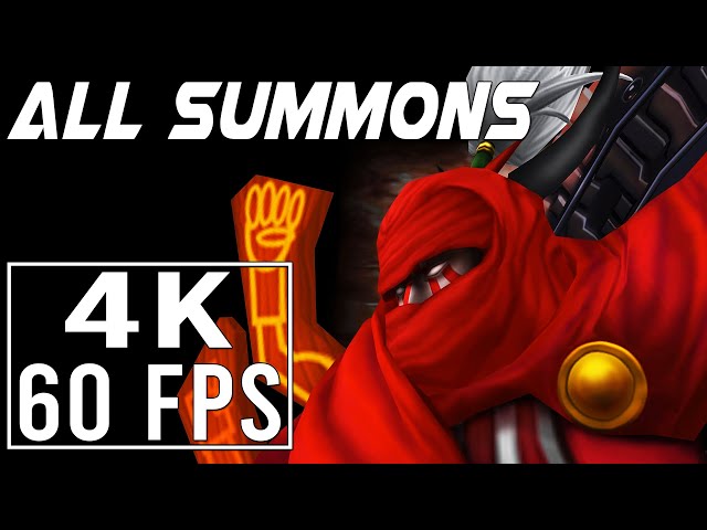 Final Fantasy VIII Remastered - All GF Summons [4k-60FPS]