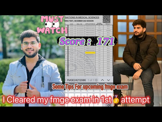 I CLEARED MY FMGE EXAM IN THE 1st Attempt | SOME TIPS FOR UPCOMING FMGE EXAM |
