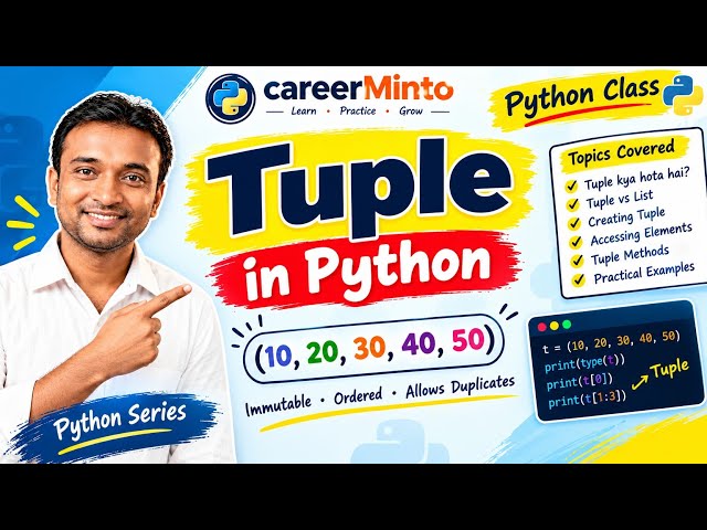 Tuple in Python Explained in Hindi | What is Tuple With Examples | Python Tutorial