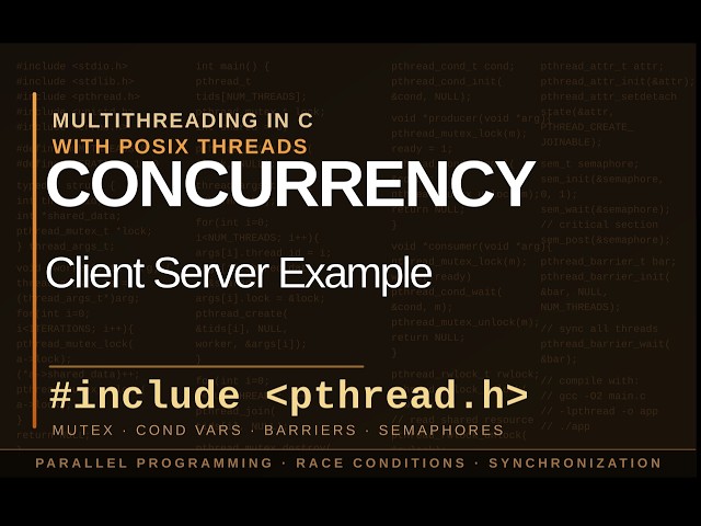 Client/Server example in multithreading using C