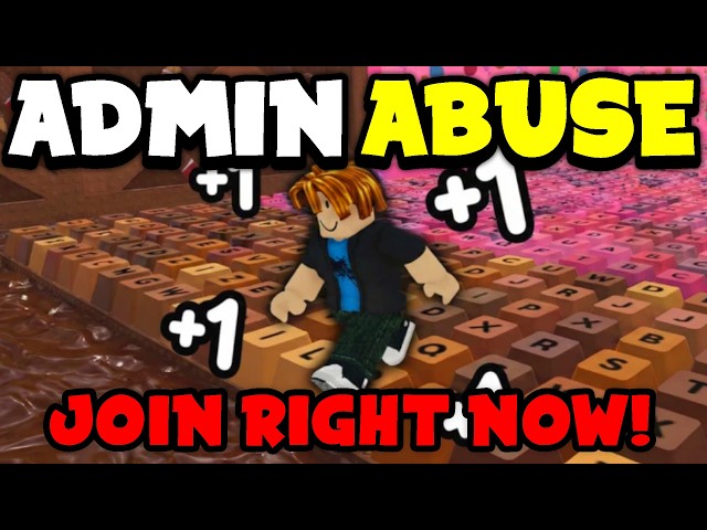 🔴LIVE - ADMIN ABUSE in +1 Speed Keyboard Escape Roblox