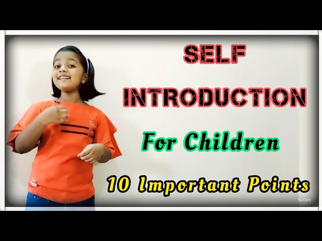 Self Introduction for kids | Myself Speech English |How to introduce yourself |