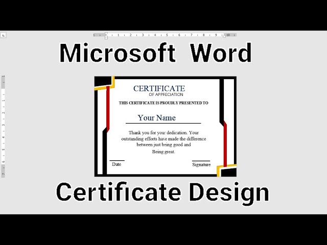 Create New Certificate Design in Microsoft Word | New Certificate Design Tutorial 2026 