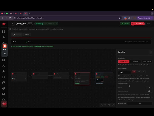 Workflow Setup: Accounts, Seeds, Budget & Scheduling | SalesMax Training 2.2