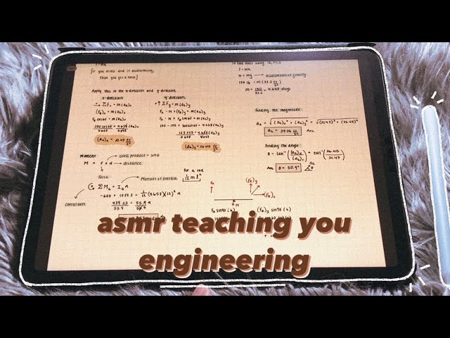 ASMR Teaching you engineering ✍️ - Dynamics ♡︎ | iPad writing sounds, close whispering