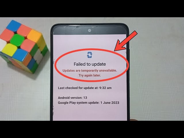 software update failed problem in Android mobile ?