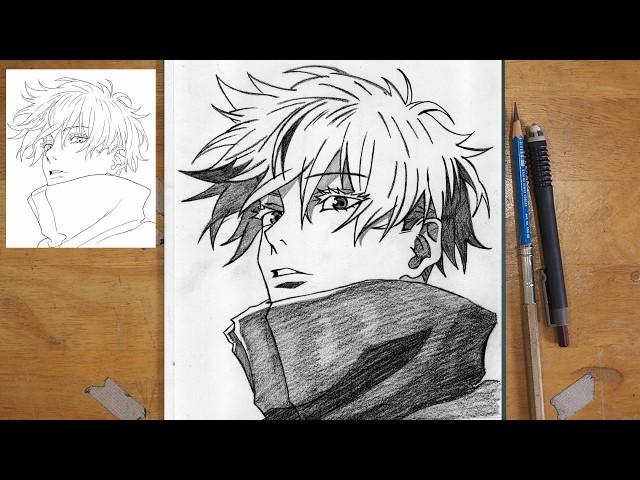 Gojo Drawing Tutorial | How to Draw Gojo Satoru Step by Step (Jujutsu Kaisen