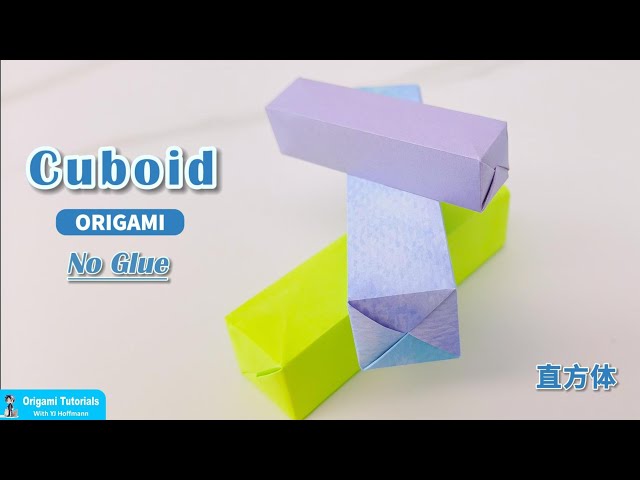 Easy Origami Cuboid | 直方体 | 3D Paper Cuboid | How To Fold Geometrically Cuboid Without Glue