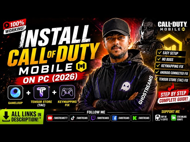 How to Install Call of Duty Mobile on PC (2026) | Gameloop Complete Setup  + Keymapping Fix English