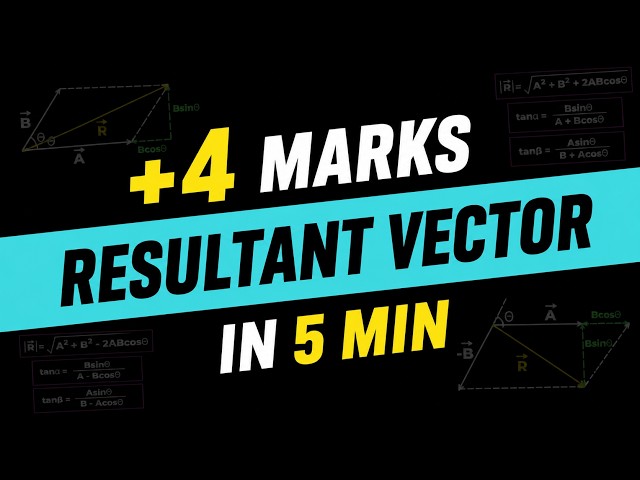 Resultant Vector one shot | Quick Revision through PYQs
