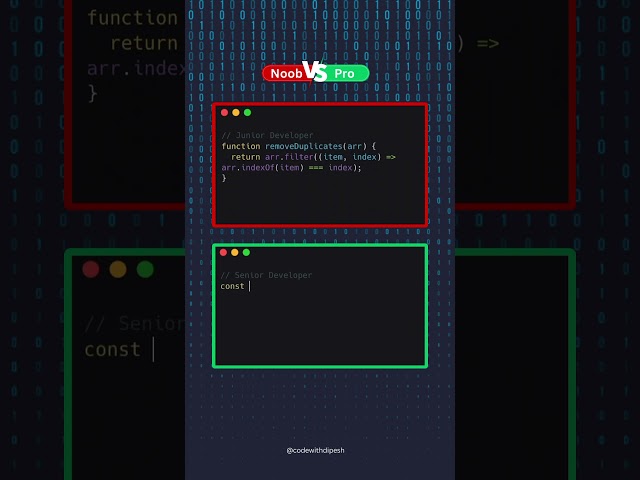 Remove duplicate array element in JavaScript ☠️👺 #javascript #coding #developer #programming #fyp