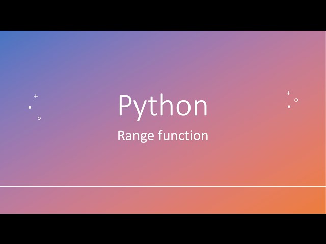 Python Range function