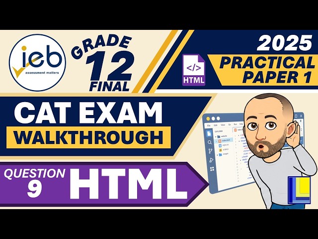 IEB Computer Applications Technology | Grade 12 | Paper 1 November 2025 | Q9 HTML Web Design