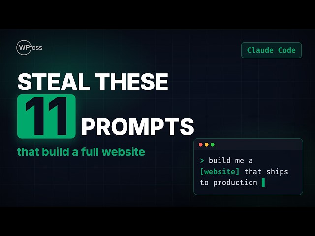 11 Claude Code Prompts That Build a Full Website (Steal These)