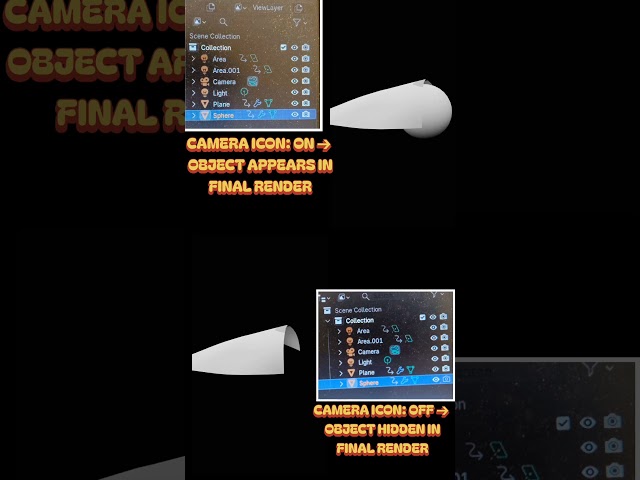 Blender Render Visibility Trick! 🎬 #Blender