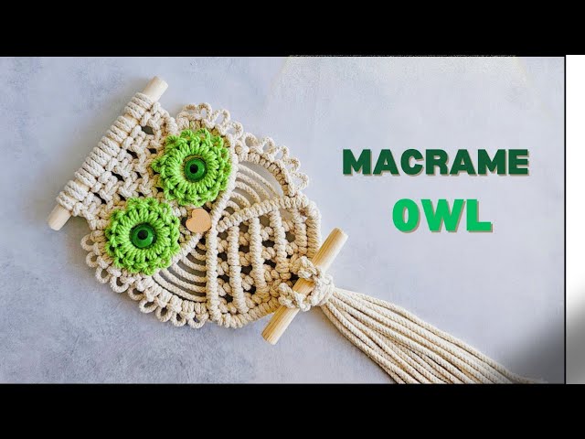 Macramé owl wall hanging tutorial 🦉#youtubevideo #viralvideo #funny 