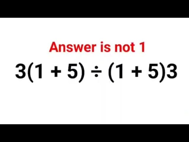 3(1 + 5) ÷ (1 + 5)3 Answer is not 1. Can you solve this Ukraine IQ test? #math #percentages #ukraine