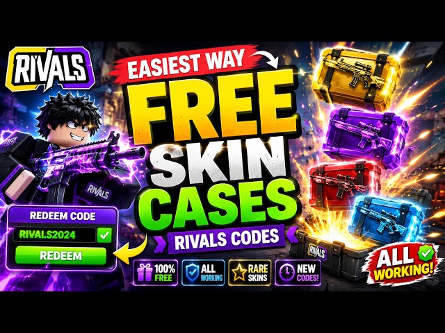 Easiest Way to Get FREE SKIN CASES in Rivals 🔫 ALL WORKING SKIN CASE CODES FOR RIVALS ROBLOX