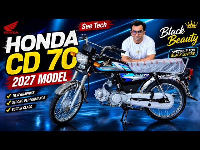 Honda CD 70 2027 Model Black Color Detailed Walk Around in 4K Ultra HD