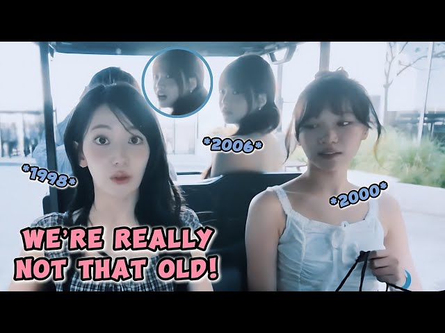 SAKURA and CHAEWON suddenly felt really old because of EUNCHAE 😆😂🤣