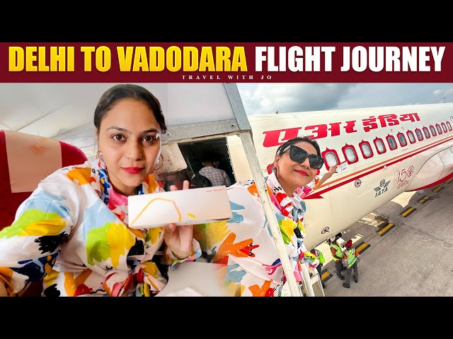 Delhi to Vadodara flight ✈️ journey || Cheapest Air India Airbus 320 Neo 🥰 Indian airports