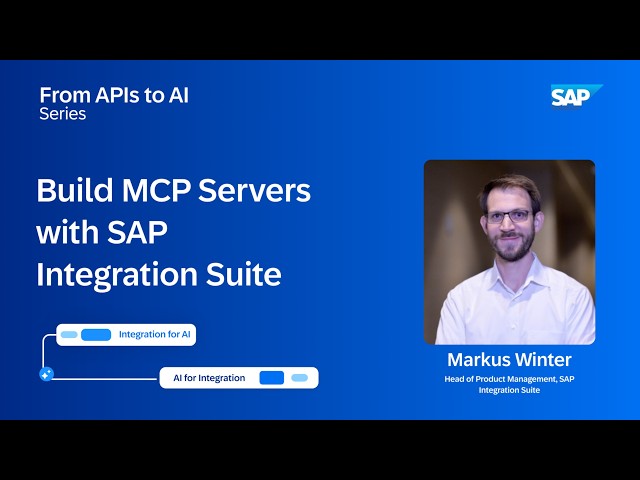 Build MCP Servers with SAP Integration Suite | From APIs to AI
