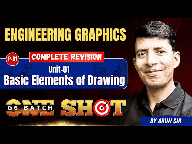 ENGINEERING GRAPHICS | Unit-01 Basic Elements of Drawing | P-01 | G6 Batch | BTEUP 2025