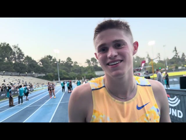 Cooper Lutkenhaus after 1500m debut at Track Fest 2026