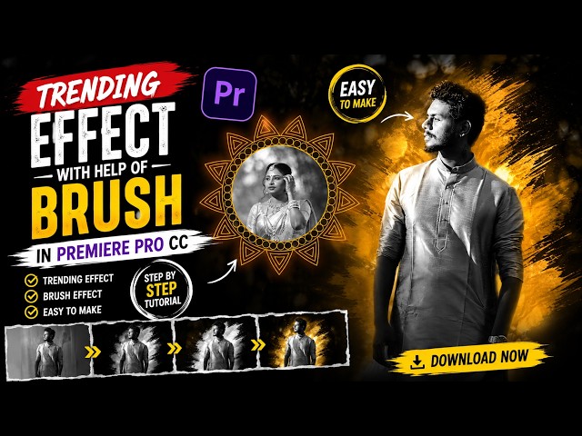 TRENDING Brush Effect 🔥 | Premiere Pro CC Tutorial | Cinematic Wedding Video Editing