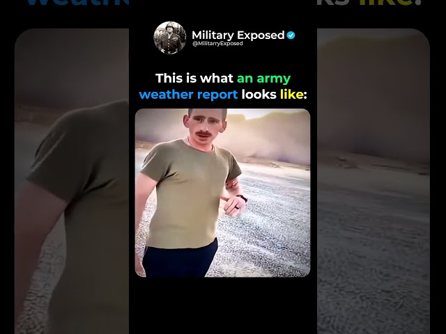How the Army Does a Weather Report 🌪️😂