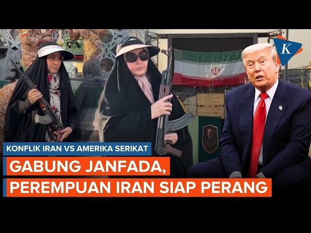 Perempuan Iran Tantang Trump, Siap Perang Lawan AS!