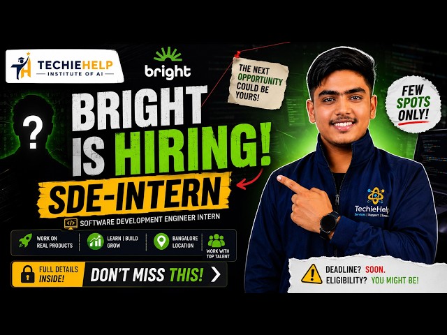 Bright Software Development Engineer Intern 2026 | React Frontend Internship | Bright Hiring 2026