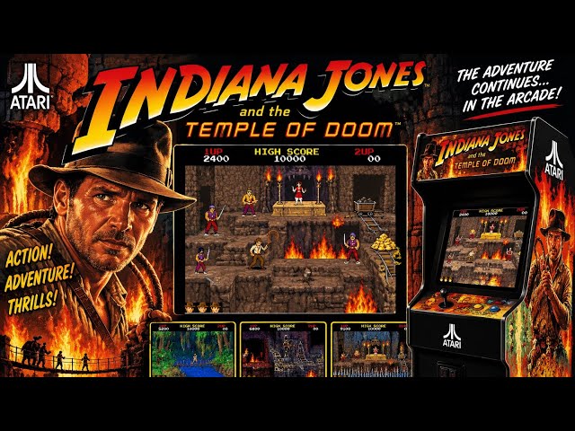 Indiana Jones And The Temple Of Doom 1985 Atari Arcade #atari #retrogames #Arcade #mame #launchbox
