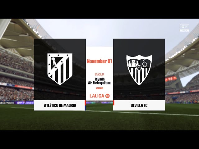 ATLÉTICO MADRID vs SEVILLA ⚽ LaLiga 202526 Matchday 11 🟩 AI Simulation  Full Match