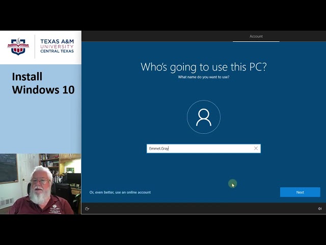 CIS3343 Install Win10