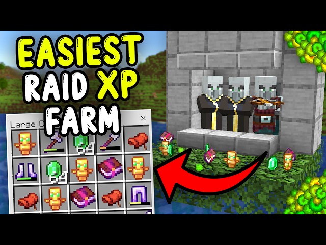New EASIEST RAID XP FARM Minecraft Bedrock 26.4/1.21+!