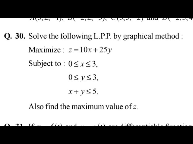 Class 12th PYQ 2025 ||  LPP GRAPHICAL METHOD || DETAILED SOLUTION STEP BY STEP