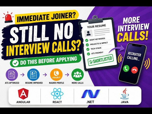 🚀 Why You Are NOT Getting Interview Calls in 2026 (Even as an Immediate Joiner) | Fix ATS Score