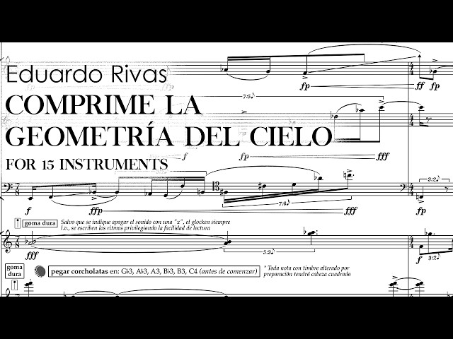 Eduardo Rivas - Comprime la geometría del cielo (2025) Score