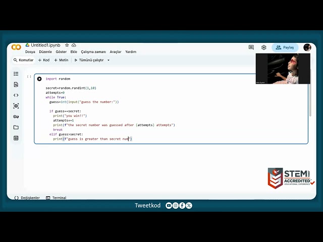 Mila Elşeleh Project Python for Kids Level 2 TweetKod