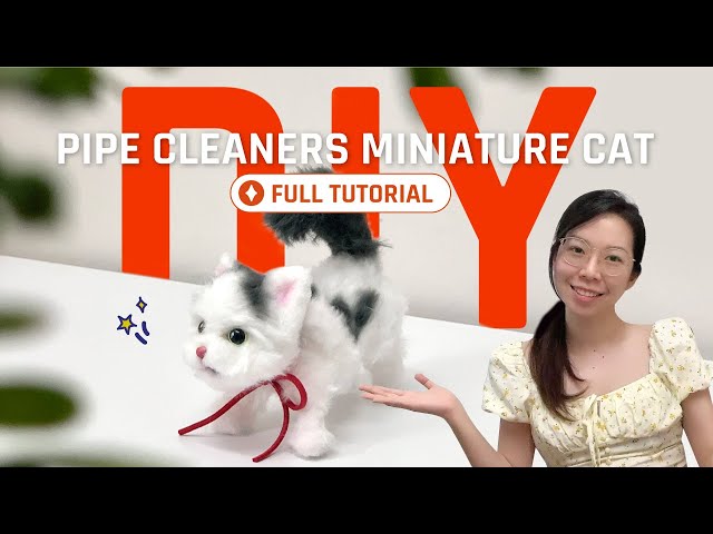 How to Make a Pipe Cleaners Cat Kitten Charm I Step-by-Step Tutorial I Beginners Friendly