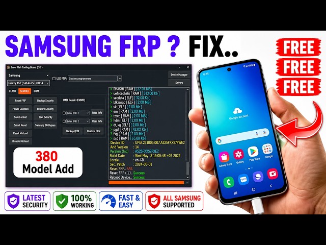 SAMSUNG ANDROID 13/14/15/16 FRP BYPASS TOOL 2026 | GOOGLE ACCOUNT REMOVE FREE METHOD