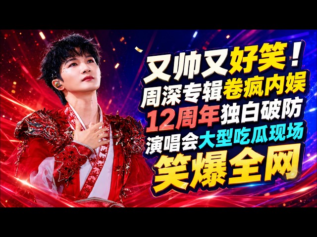又帅又好笑！周深专辑卷疯内娱、12周年独白破防，演唱会大型吃瓜现场笑爆全网！#周深 #zhoushen #周深演唱会