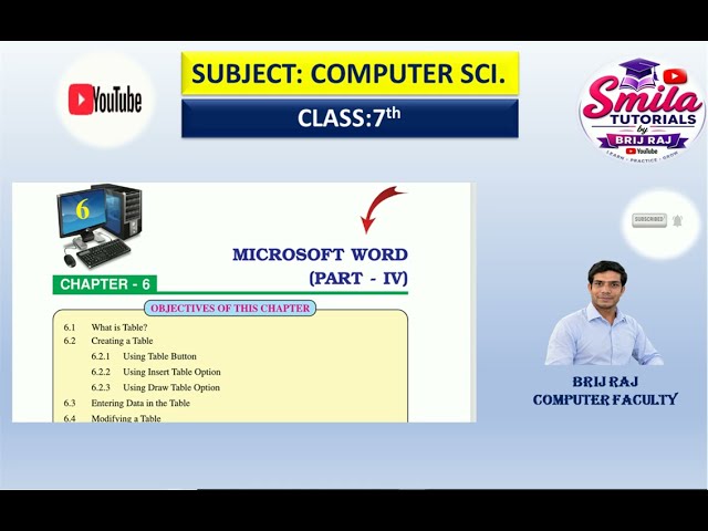 Class:7th Chapter:6 Microsoft Word(Part-IV)  Revision of Complete Chapter 