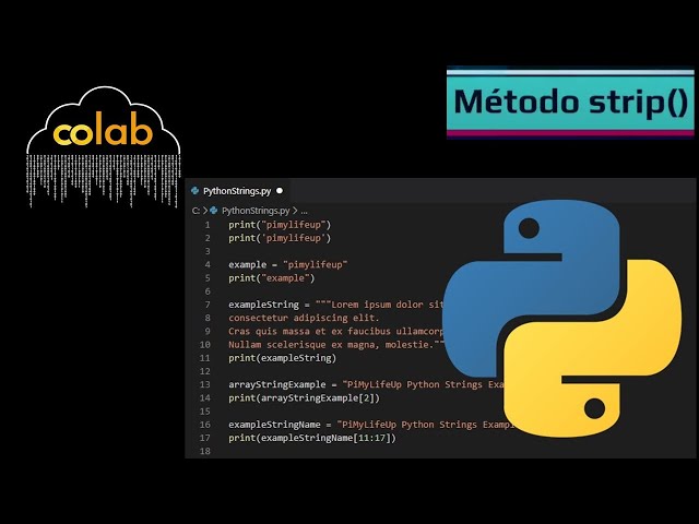 Cómo Usar el Método .strip() en Python (Usando Google Colab)
