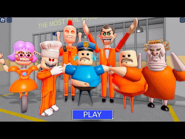 POLICE BARRY vs 10000 PRISONERS!? in BARRY'S PRISON RUN! New Scary Obby (#Roblox)