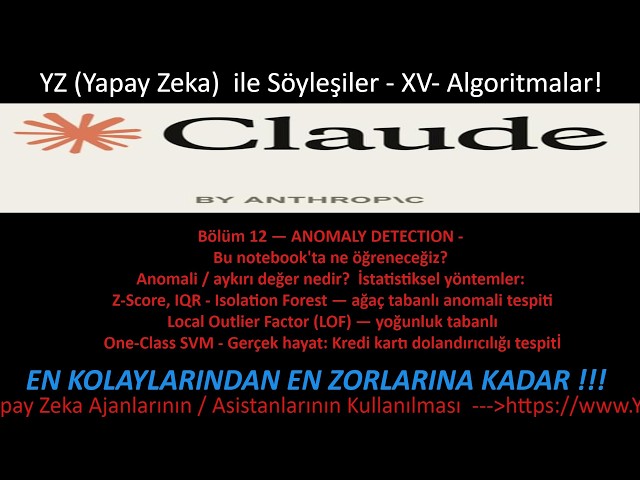 YZ (Yapay Zeka) ile Sohbetler - XV - Algoritmalar