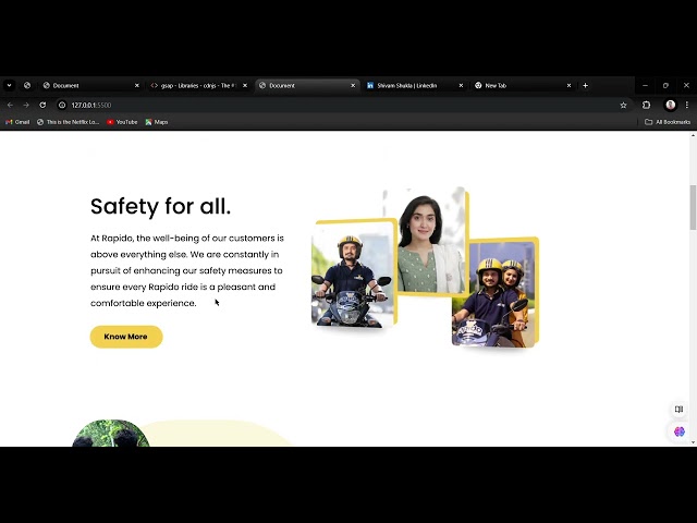 Building a Fully Responsive Rapido Clone Website with HTML, CSS, JavaScript & GSAP Animations