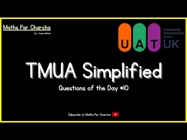 TMUA Questions of the Day #10 | Can You Solve This? 🤔